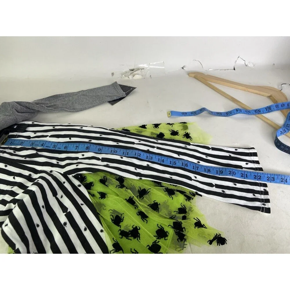 Beetlejuice 4T Toddler Girls 3 Piece Shirt Tutu Skirt Flared Pants Set Outfit